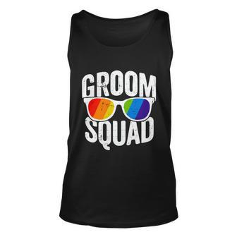 Gay Pride Groom Squad Glasses Lgbt Pride Pride Month Unisex Tank Top - Monsterry
