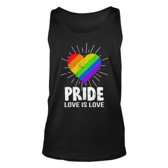 Gay Pride Love Is Love Lgbt Unisex Tank Top - Monsterry UK