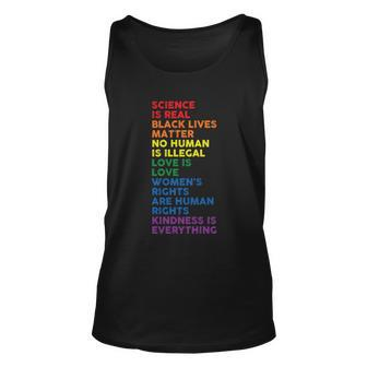Gay Pride Science Is Real Black Lives Matter Love Is Love Gift Graphic Design Printed Casual Daily Basic Unisex Tank Top - Thegiftio UK