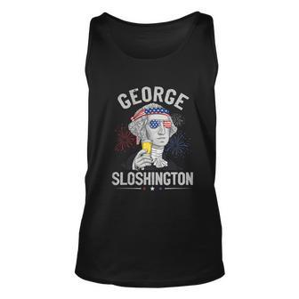 George Sloshington Washington Funny 4Th Of July Usa American Unisex Tank Top - Monsterry AU
