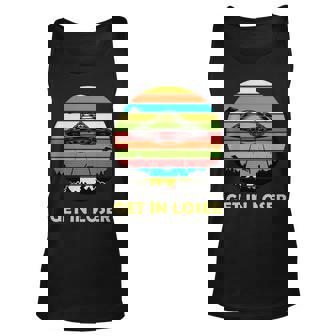 Get In Loser Ufo Retro Alien Spaceship Unisex Tank Top - Thegiftio