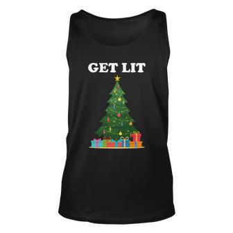 Get Lit Funny Christmas Unisex Tank Top - Monsterry CA