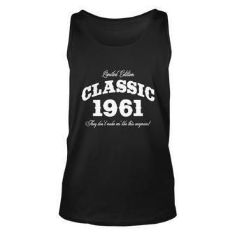 Gift For 60 Year Old Boys Girls Vintage Classic Car 1961 60Th Birthday Funny Gif Unisex Tank Top - Monsterry DE