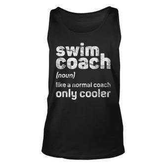Gift Swim Coaches Funny Appreciation Swim Teacher Definition Unisex Tank Top - Thegiftio UK