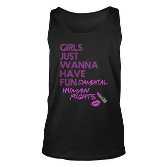 Girls Just Wanna Have Fundamental Human Rights Unisex Tank Top - Monsterry UK
