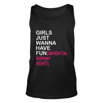 Girls Just Wanna Have Fundamental Rights V5 Unisex Tank Top - Monsterry AU
