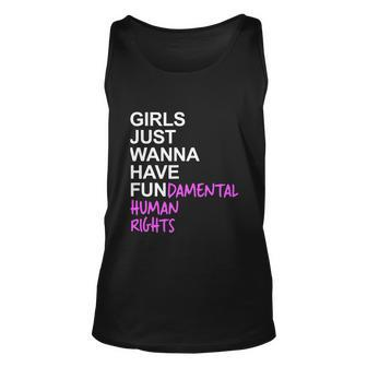 Girls Just Wanna Have Fundamental Rights V6 Unisex Tank Top - Monsterry