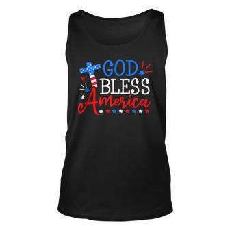 God Bless America 4Th Of July Funny Us Flag Patriotic Unisex Tank Top - Seseable