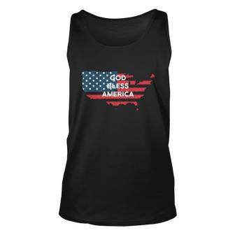God Bless America Usa American Flag United States Country Cool Gift Unisex Tank Top - Monsterry CA
