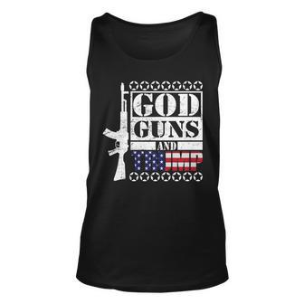 God Guns Trump Tshirt V2 Unisex Tank Top - Monsterry CA
