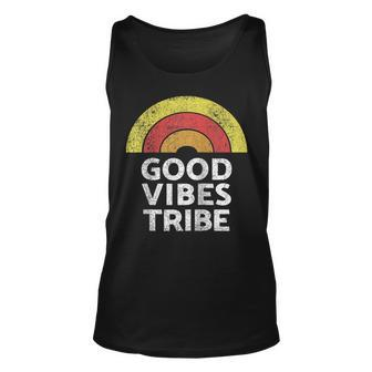 Good Vibes Tribe Vintage Boho Hippie Cute Sun Rainbow Summer  Unisex Tank Top