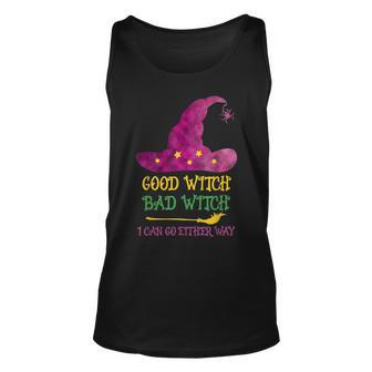 Good Witch Bad Witch I Can Go Either Way Halloween Costume V2 Unisex Tank Top - Seseable