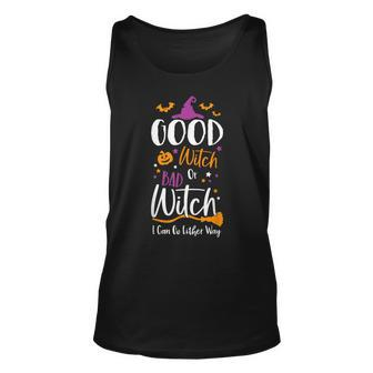 Good Witch Bad Witch I Can Go Either Way Halloween Costume V3 Unisex Tank Top - Seseable