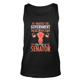 Government In My Uterus Feminist Reproductive Womens Rights Unisex Tank Top - Thegiftio UK