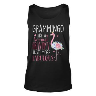 Grammingo Like A Normal Grandma Just More Fabulous Flamingo Unisex Tank Top - Thegiftio UK