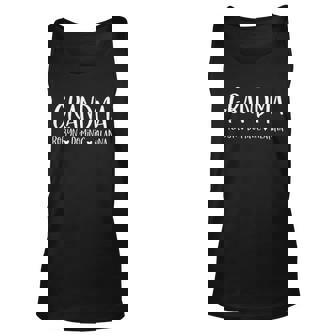 Grandma With Grandkids Name Men Women Tank Top Graphic Print Unisex - Thegiftio UK
