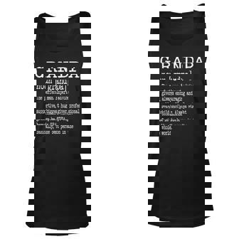 Grandpa Definition Fathers Day Gifts Unisex Tank Top - Thegiftio UK
