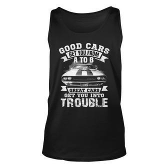 Great Cars - Get You Into Trouble Unisex Tank Top | Seseable UK