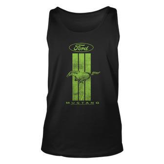 Green Mustang Stripe Unisex Tank Top - Monsterry DE