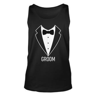 Groom Wedding Tuxedo Tshirt Unisex Tank Top - Monsterry CA
