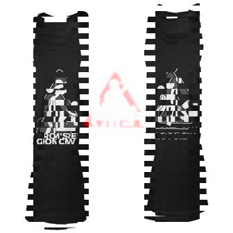 Grooms Crew Graphic Design Printed Casual Daily Basic Unisex Tank Top - Thegiftio