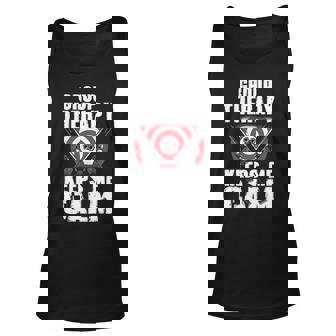 Group Therapy Keeps Me Calm Unisex Tank Top - Seseable