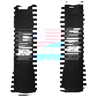 Half Honduran Flag Vintage Honduras Usa Gift Graphic Design Printed Casual Daily Basic Unisex Tank Top - Thegiftio