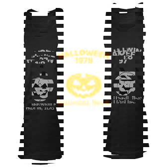 Halloween 1978 Haddonfield Illinois Halloween Quote Men Women Tank Top Graphic Print Unisex - Thegiftio