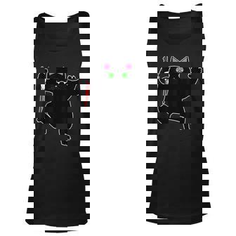 Halloween Black Cat Superstition Killer With A Knife Men Women Tank Top Graphic Print Unisex - Thegiftio