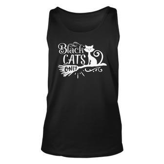 Halloween Black Cats Only - White Version Design Men Women Tank Top Graphic Print Unisex - Seseable