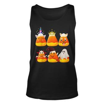 Halloween Candy Corn Ghosts Witch Costume Adult Kids Girls Unisex Tank Top - Seseable