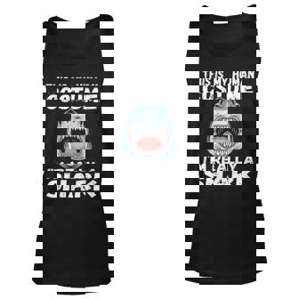 Halloween Costume This Is My Human Costume Im Really A Shark Unisex Tank Top - Thegiftio