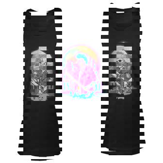 Halloween Cyberpunk City Skeleton Graphic Design Printed Casual Daily Basic Unisex Tank Top - Thegiftio