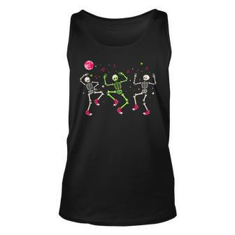 Halloween Dancing Skeletons Funny Halloween Spooky Skeleton Unisex Tank Top - Seseable
