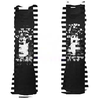 Halloween Ghost Costume Spider Just Here For The Boos Men Women Tank Top Graphic Print Unisex - Thegiftio
