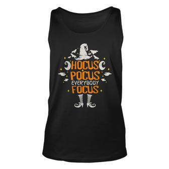 Halloween Hocus Pocus Everybody Focus Funny Teacher Costume Unisex Tank Top - Seseable