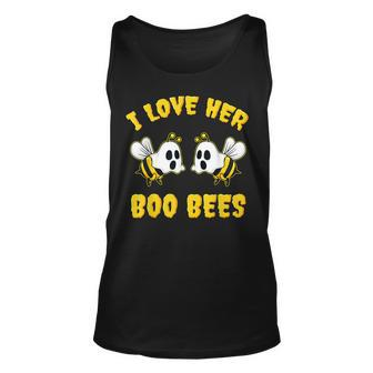 Halloween I Love Her Boo Bees Funny Couples Matching Gift Men Women Tank Top Graphic Print Unisex - Thegiftio UK