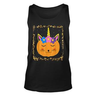 Halloween Leopard Unicorn Pumpkin Cat Girls Kids Women Unisex Tank Top - Seseable