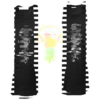 Halloween Pirate Upside Down Pineapple Swingers Lifestyle Men Women Tank Top Graphic Print Unisex - Thegiftio