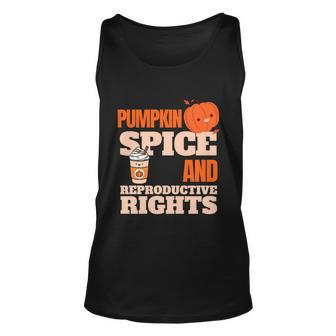 Halloween Pumpkin Spice And Reproductive Support Design Cute Gift Unisex Tank Top - Monsterry DE