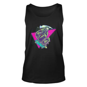 Halloween Retro 80S Skateboarding Grim Reaper Unisex Tank Top - Monsterry CA