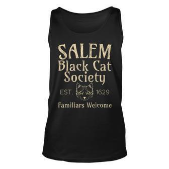 Halloween Salem Black Cat Society Familiars Welcome Unisex Tank Top - Seseable