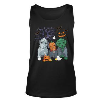 Halloween Schnoodle Dog Witch Schnoodle Dog Lovers Unisex Tank Top - Seseable