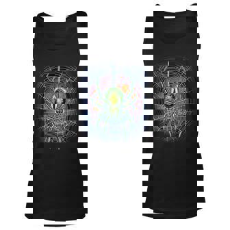 Halloween Spiderweb Creepy Spider V2 Unisex Tank Top - Thegiftio