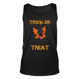 Halloween T Black Cat Candy Trick Or Treat Unisex Tank Top - Seseable