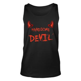 Handsome Devil Blood Horns Halloween Night Party Costume Unisex Tank Top - Seseable