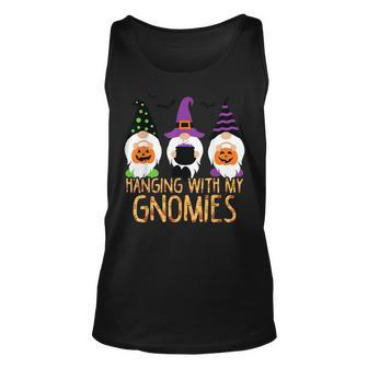 Hanging With My Gnomies Happy Hallothanksmas Gnomes Men Women Tank Top Graphic Print Unisex - Thegiftio UK