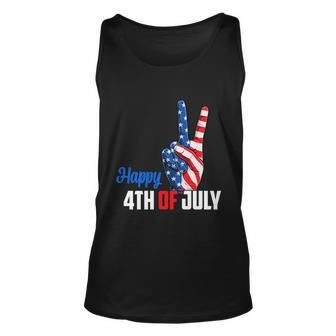 Happy 4Th Of July Peace America Independence Day Patriot Usa Gift Unisex Tank Top - Monsterry UK