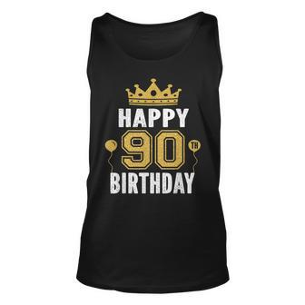 Happy 90Th Birthday Idea For 90 Years Old Man And Woman Unisex Tank Top - Seseable