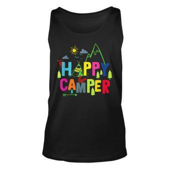 Happy Camper Camping Funny Gift Men Women Kids V3 Unisex Tank Top - Seseable